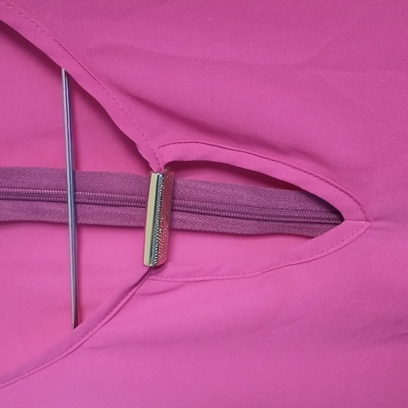 CKLass Business Casual Flutter Sleeve Dress Blouse Work Office Top Size Large - Picture 6 of 6